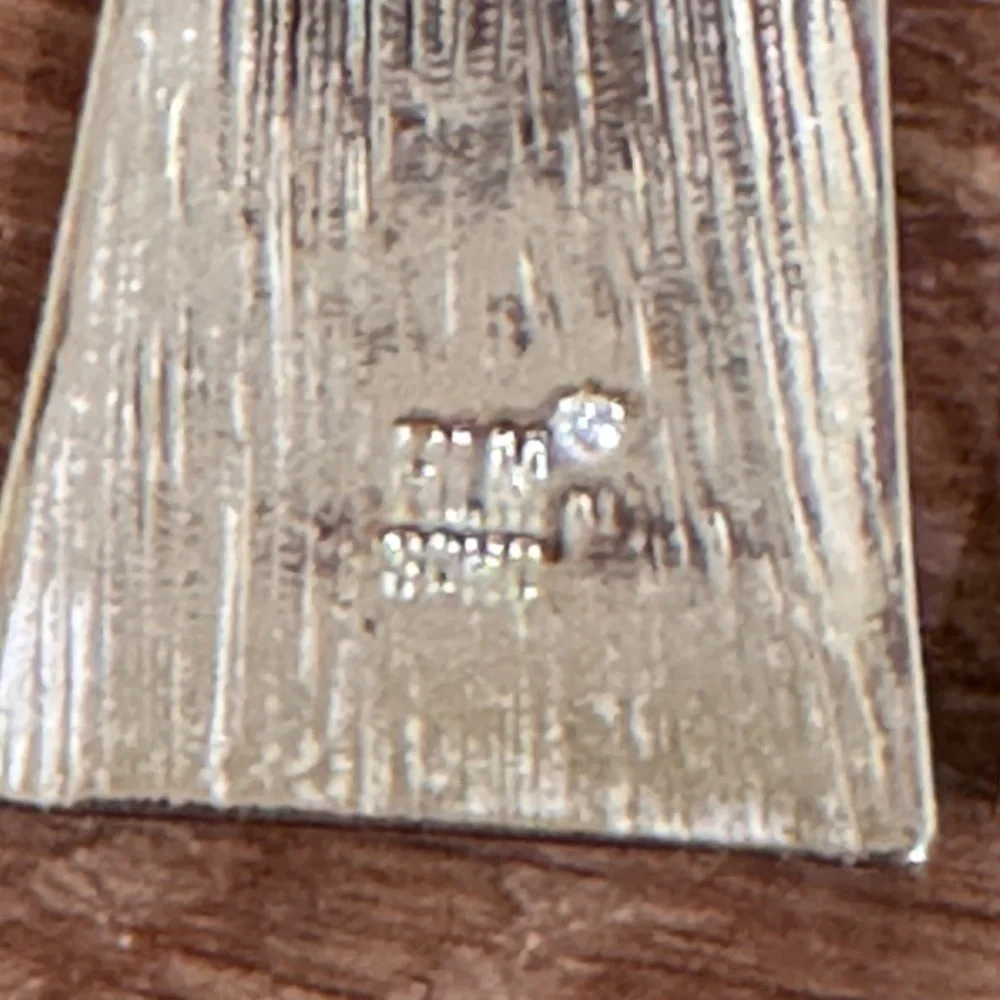 RLM soho silver toned hammer trapezoid earrings​​​​​​